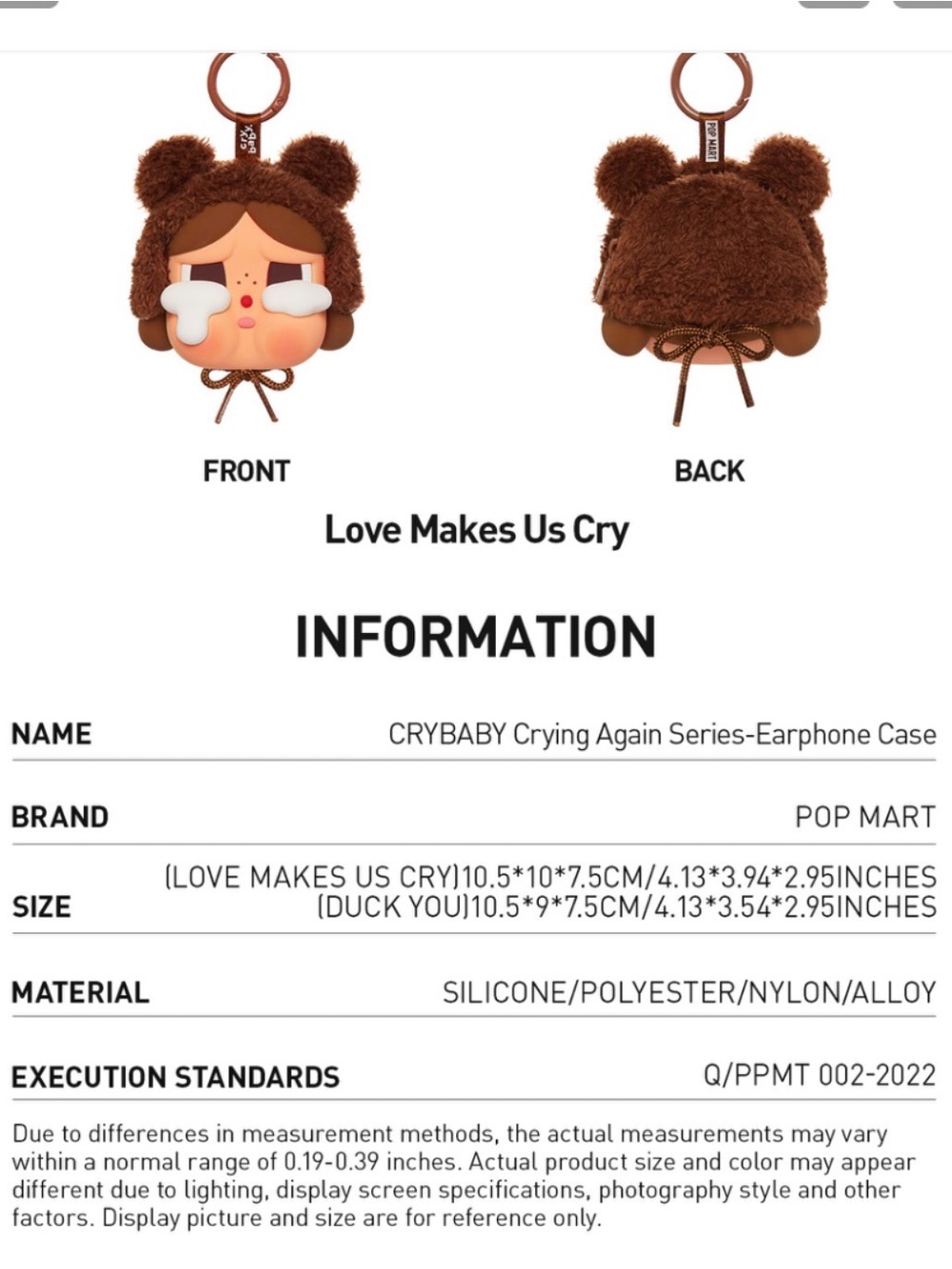 CRYBABY Crying Again Series Earphone Case -Love makes us cry - Picture 3 of 10